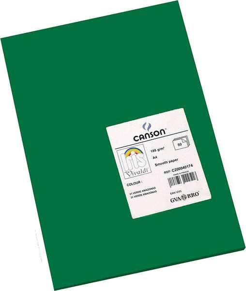 Tanson Guarro Pack di 50 carte Iris A4 185G - 21x29,7 cm - Colore verde Amazon-0