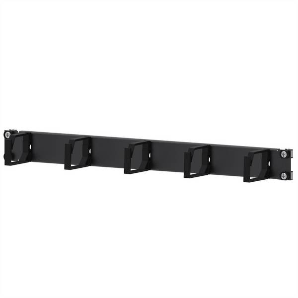 Guida per cavi da 19" 1 U con 5 occhielli per cavi plastica, nero