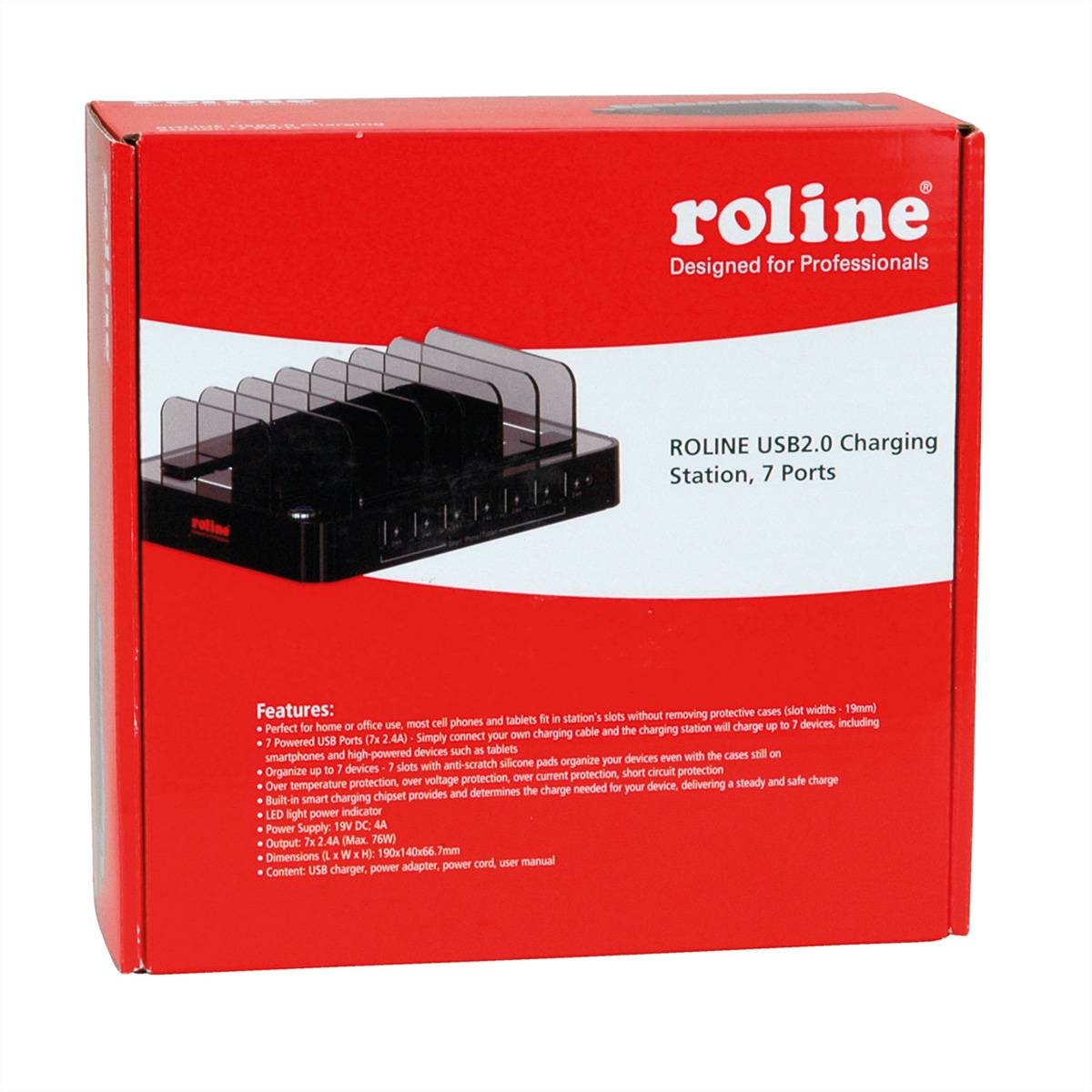 Roline Stazione di carica USB 12 W USB Smart IC Nero Presa di corrente-1