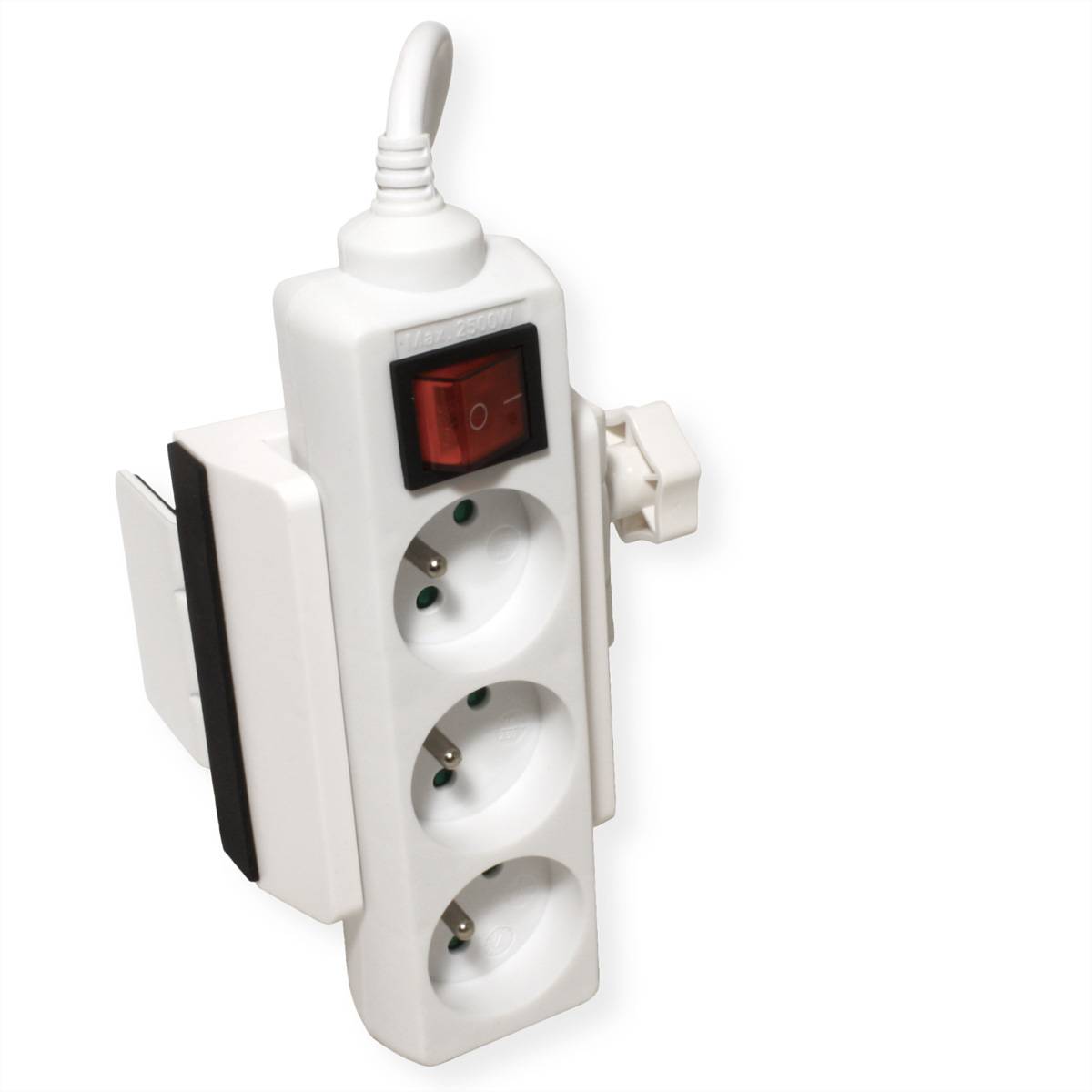 Morsetto per base da tavolo VALUE per prese di corrente, bianco-3