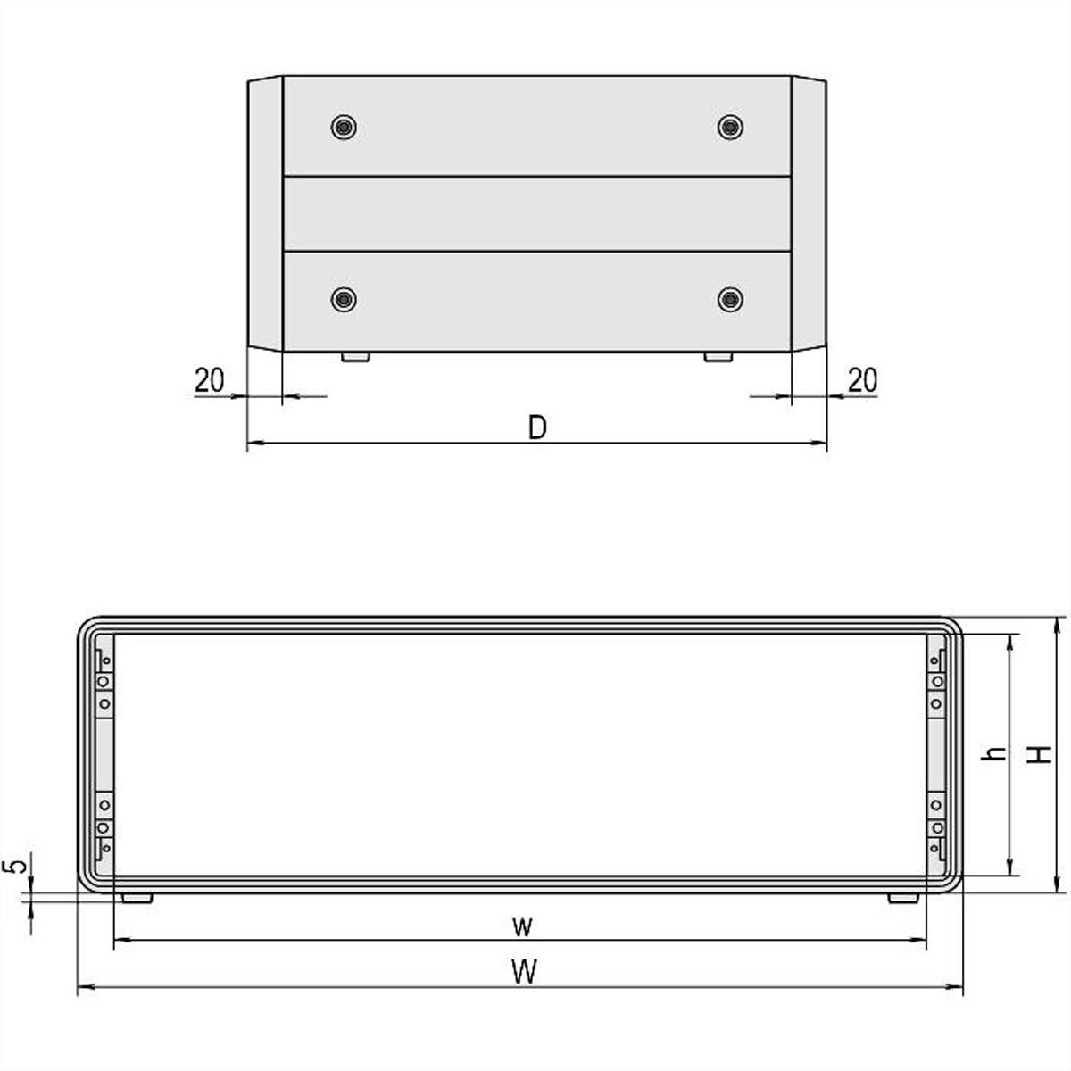 SCHROFF armadio completo 3 e 6 U - COMPAC PRO GEH.3HE 84TE 511T-3