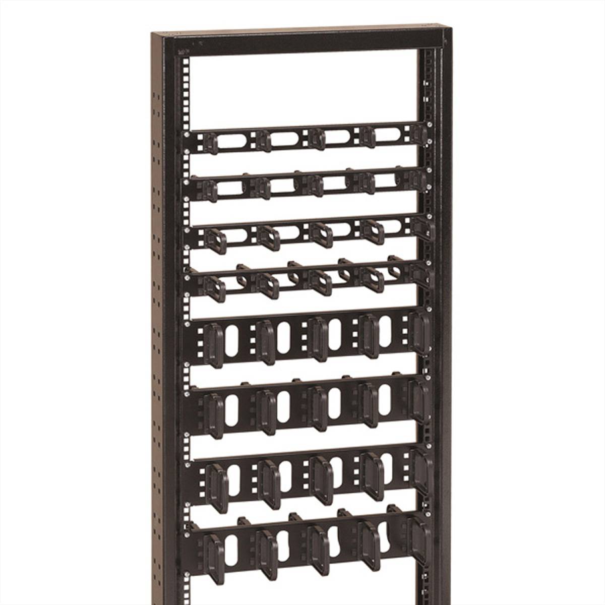 Guida cavi CONTEG 19" 2 U con 2 x 5 occhielli per cavi 80 x 80 mm-2
