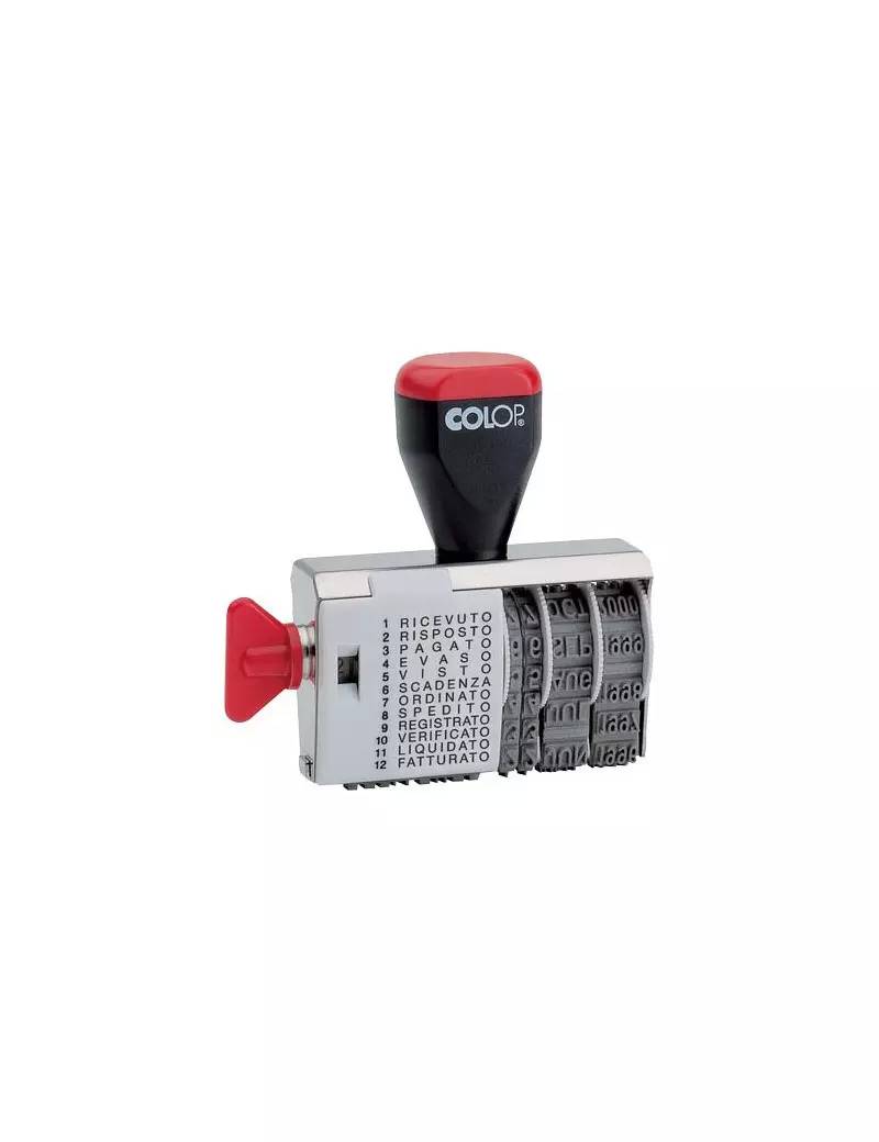 Timbro Polinomio Datario 04000WD Colop - 12 Diciture - 4 mm - 04000/WD-BLS-0