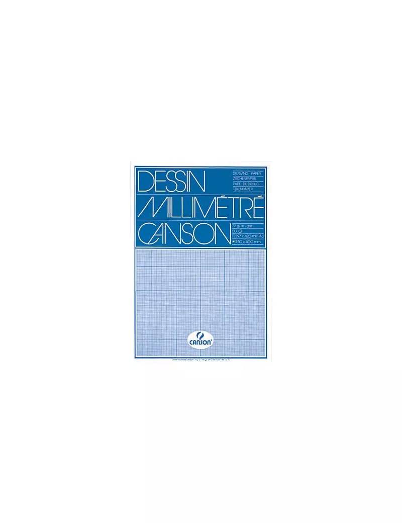 Carta Opaca Millimetrata Canson - A4 - 72 g - C200005812 (Bianco e Arancione Conf. 25)-0