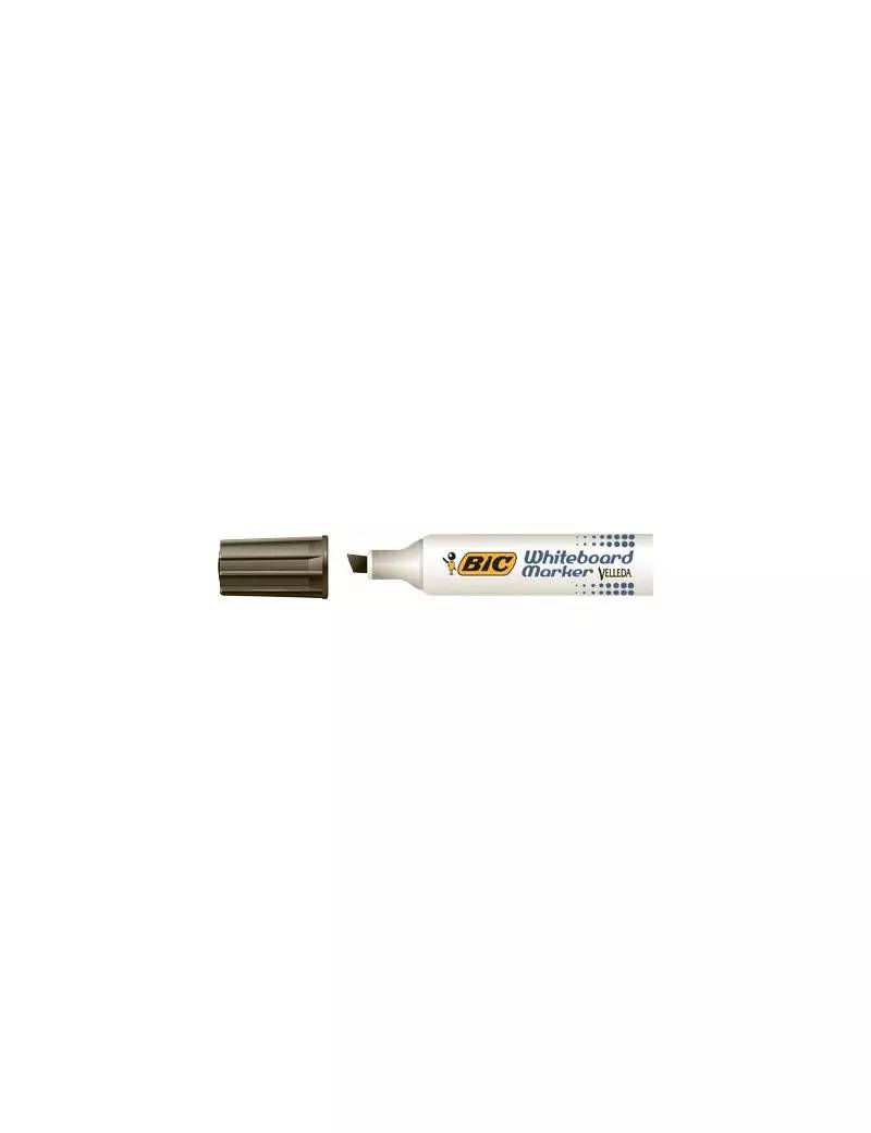 Marcatore per Lavagne Velleda 1781 Bic - Punta Scalpello - 3,5-5,5 mm - 940298 (Nero Conf. 12)-0