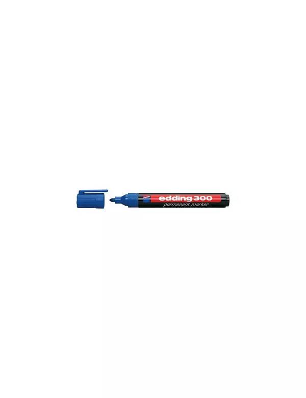 edding 300 Permanent Makrer A8 Bullet Blue Box of 10