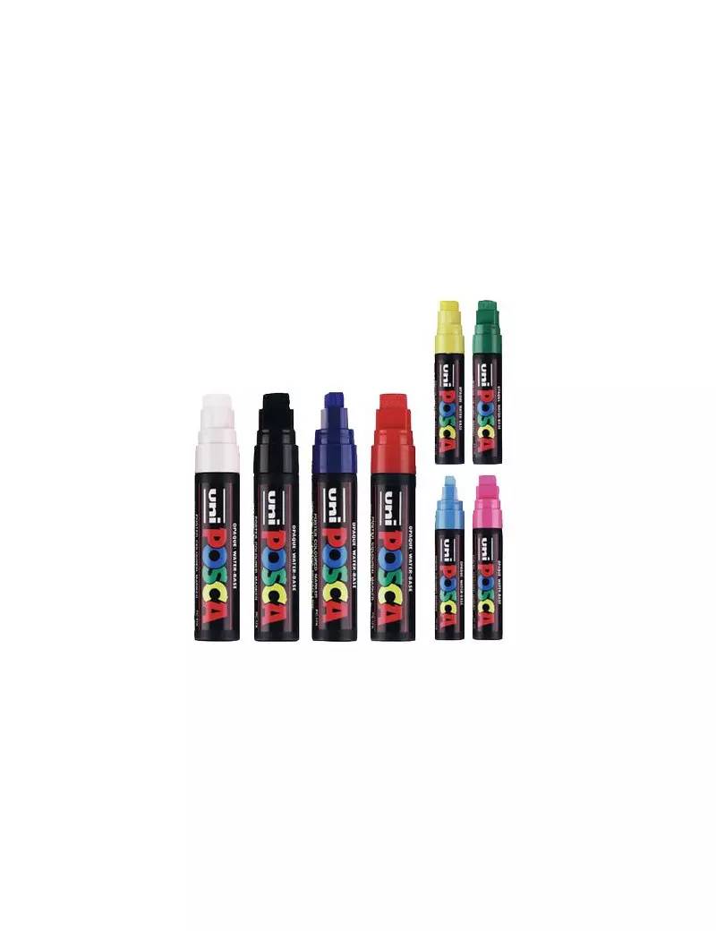 Marcatore a Tempera Uni Posca PC17K Uni-Ball - Punta Scalpello - 15 mm - M-PC17K-AZ (Azzurro)-0