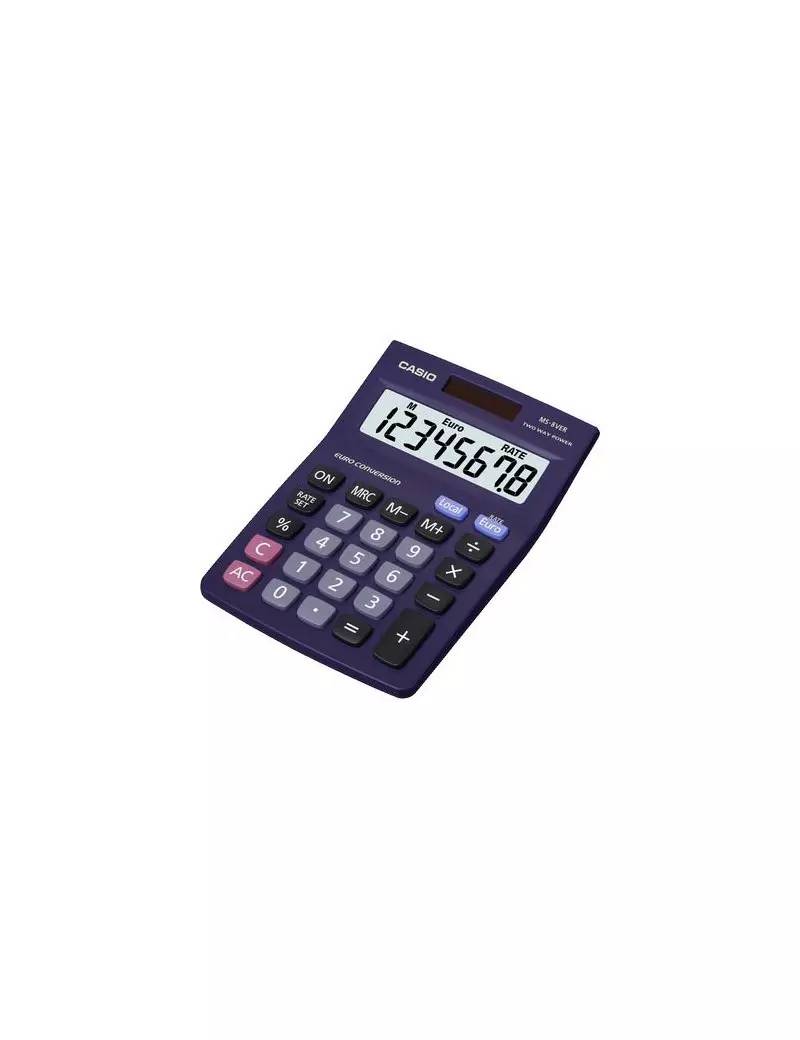 Calcolatrice da Tavolo MS-8VERII Casio (Blu Scuro)-0