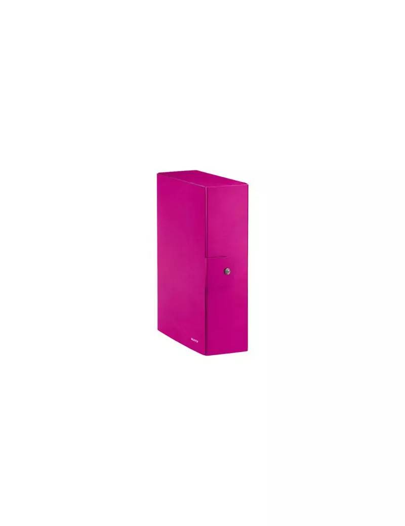 Cartella a Scatola con Bottone WoW Leitz - Dorso 10 - 25x35 cm - 39680023 (Fucsia Metallizzato Conf. 5)-0