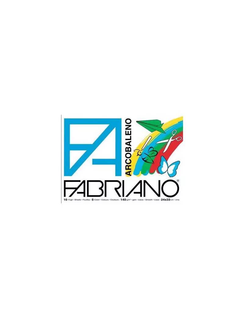 Album Arcobaleno Fabriano - 24x33 cm - 140 g - 44312433 (Assortiti Conf. 10)-0