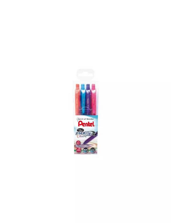 Penna Roller Energel X Pentel - 0,7 mm - 0100786 (Assortiti Conf. 4)