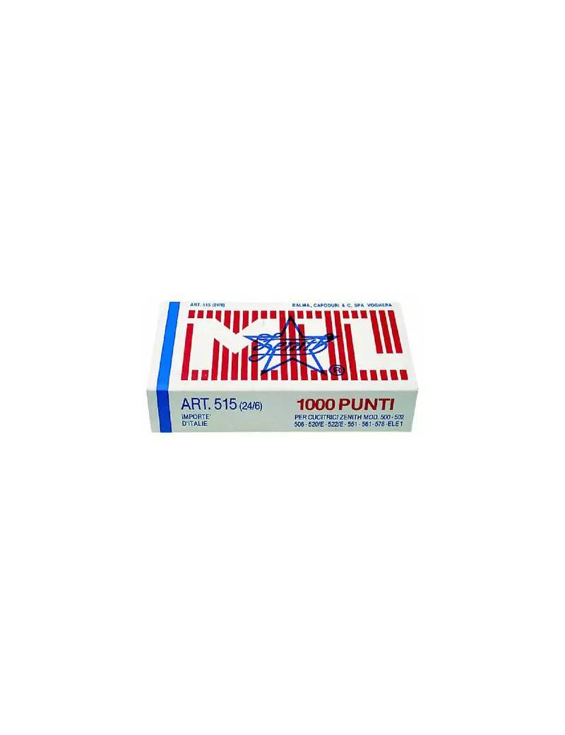 Punti Metallici per Cucitrice Zenith - 515 MIL 24/6 - 0305151601 (Conf. 10000)-0