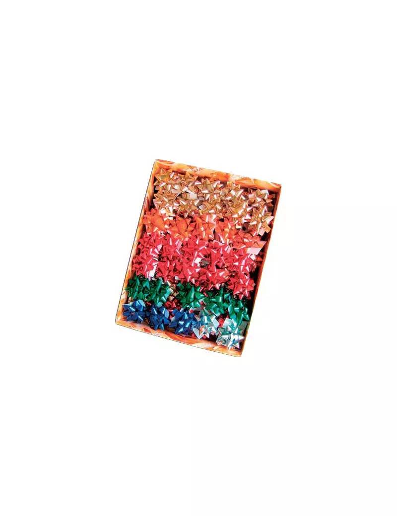 Stelle Adesive per Pacchi Regalo 6870 Brizzolari - 10 mm x 5 cm - 00063400 (Assortiti Metallizzati Conf. 100)-0