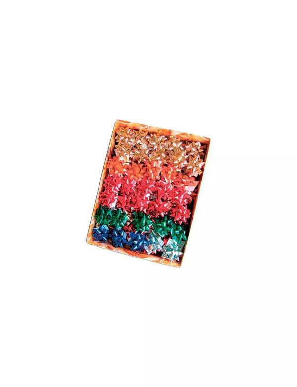 Stelle Adesive per Pacchi Regalo 6870 Brizzolari - 10 mm x 5 cm - 00063400 (Assortiti Metallizzati Conf. 100)
