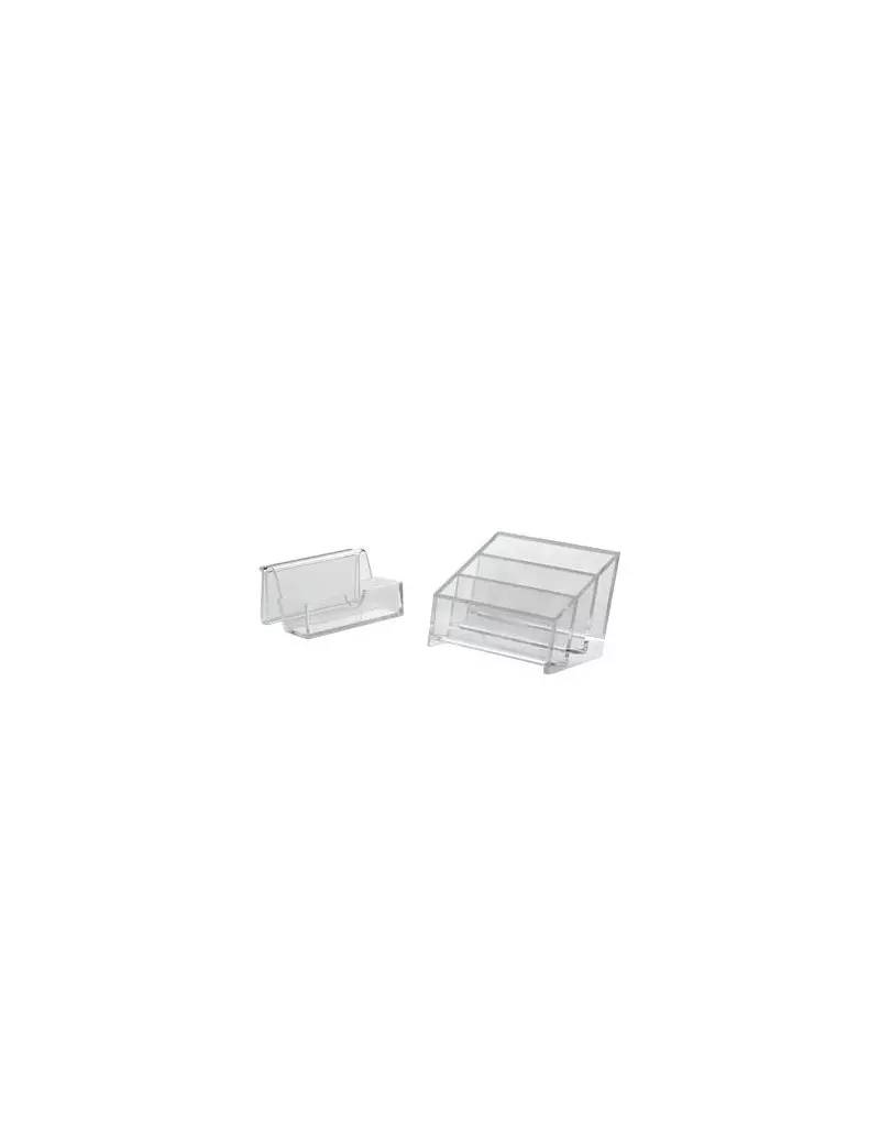 Portabiglietti da Visita Acrylic Tecnostyl - 3 Scomparti - BCH02 (Trasparente)-0