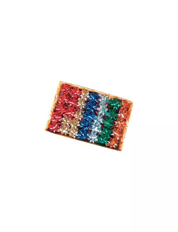 Stelle Adesive per Pacchi Regalo 6870 Brizzolari - 14 mm x 6,5 cm - 00065900 (Assortiti Metallizzati Conf. 100)