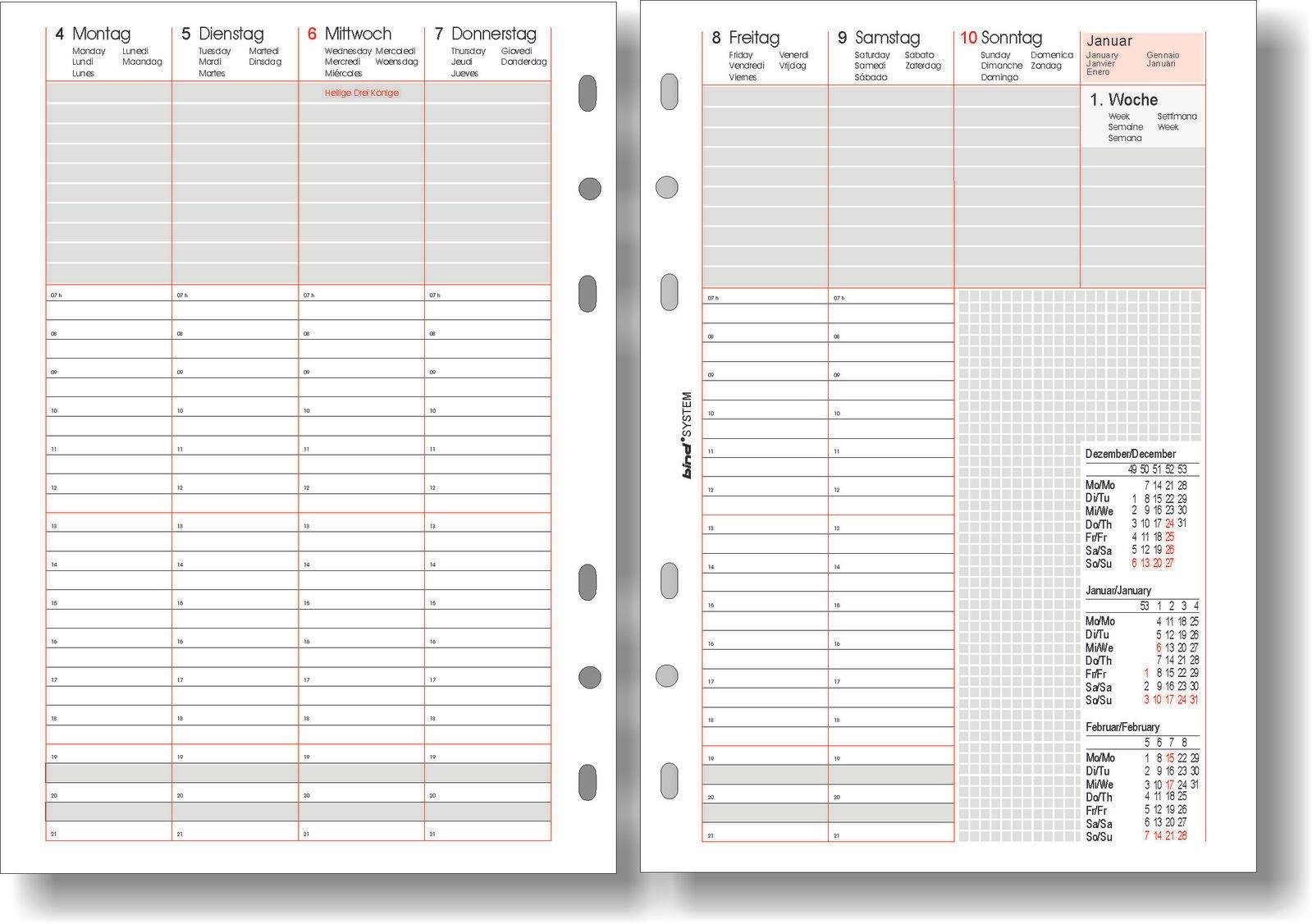 Rilega calendario 2025 A5 1W/2S-0