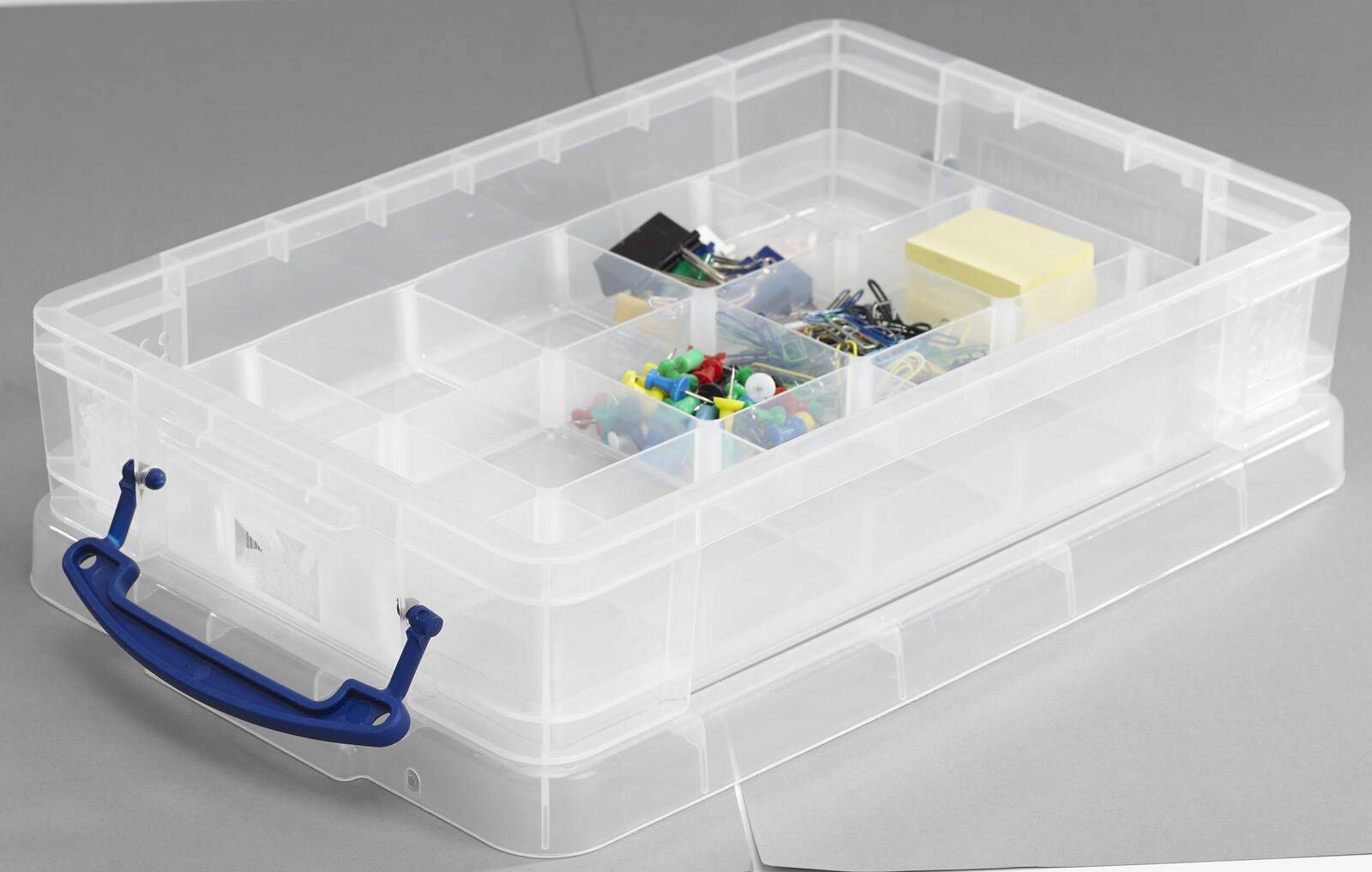 Really Useful Box Scatole portaoggetti Really Useful Box 4l + inserti 4,0 l - 39,5 x 25,5 x 8,8 cm trasparente-0