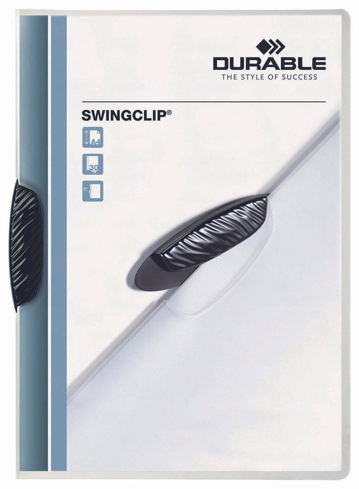 Portadocumenti Durable Swingclip Nero Trasparente A4-0