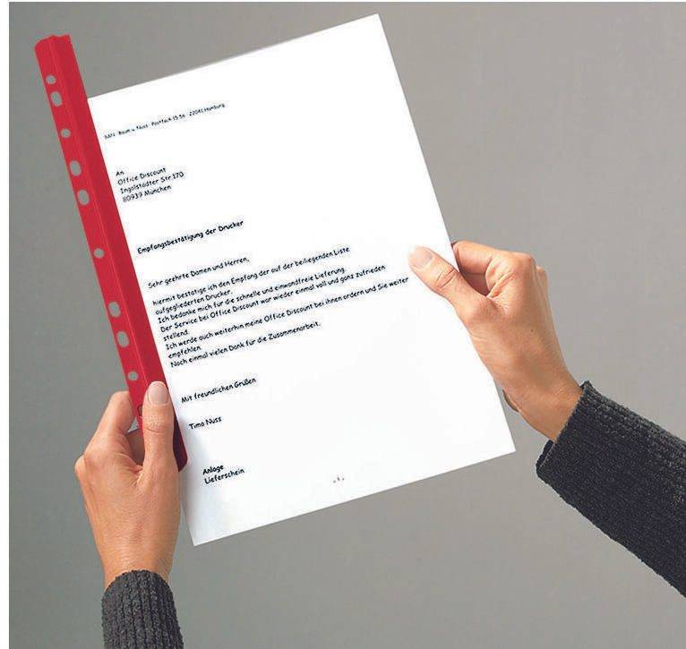 Guide di fissaggio Expro con listello per cartelle DIN A4 0,3 cm rosso-0