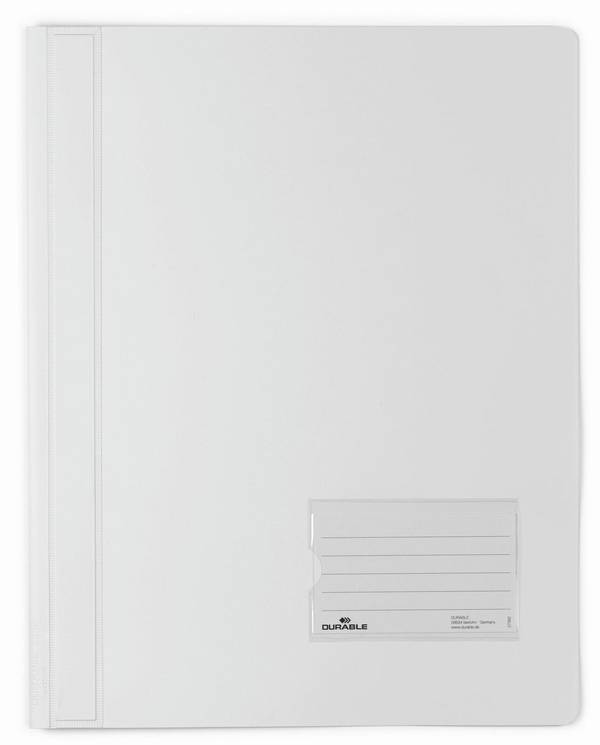 Cartella a fogli mobili DURABLE DIN A4 extra larga in PVC bianco