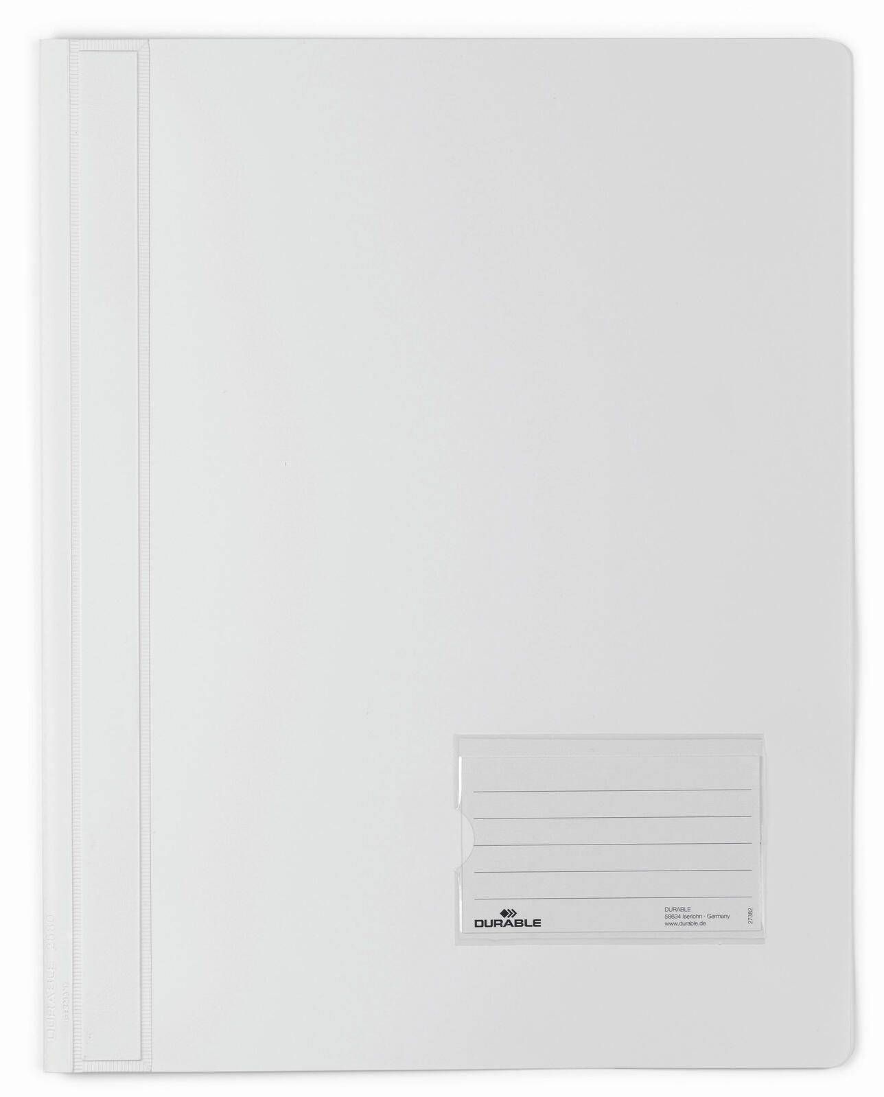 Cartella a fogli mobili DURABLE DIN A4 extra larga in PVC bianco-0