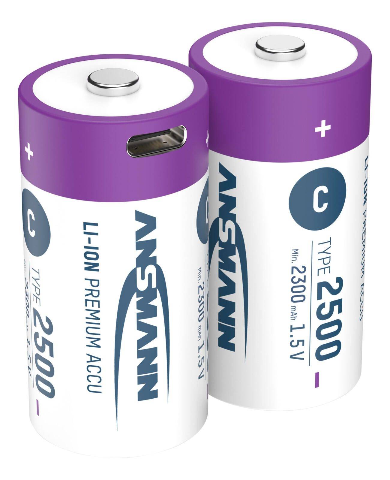 Batteria Ansmann Li.ion Baby C 1,5 V 2500 mAh, 1313-0004, blister da 2-0