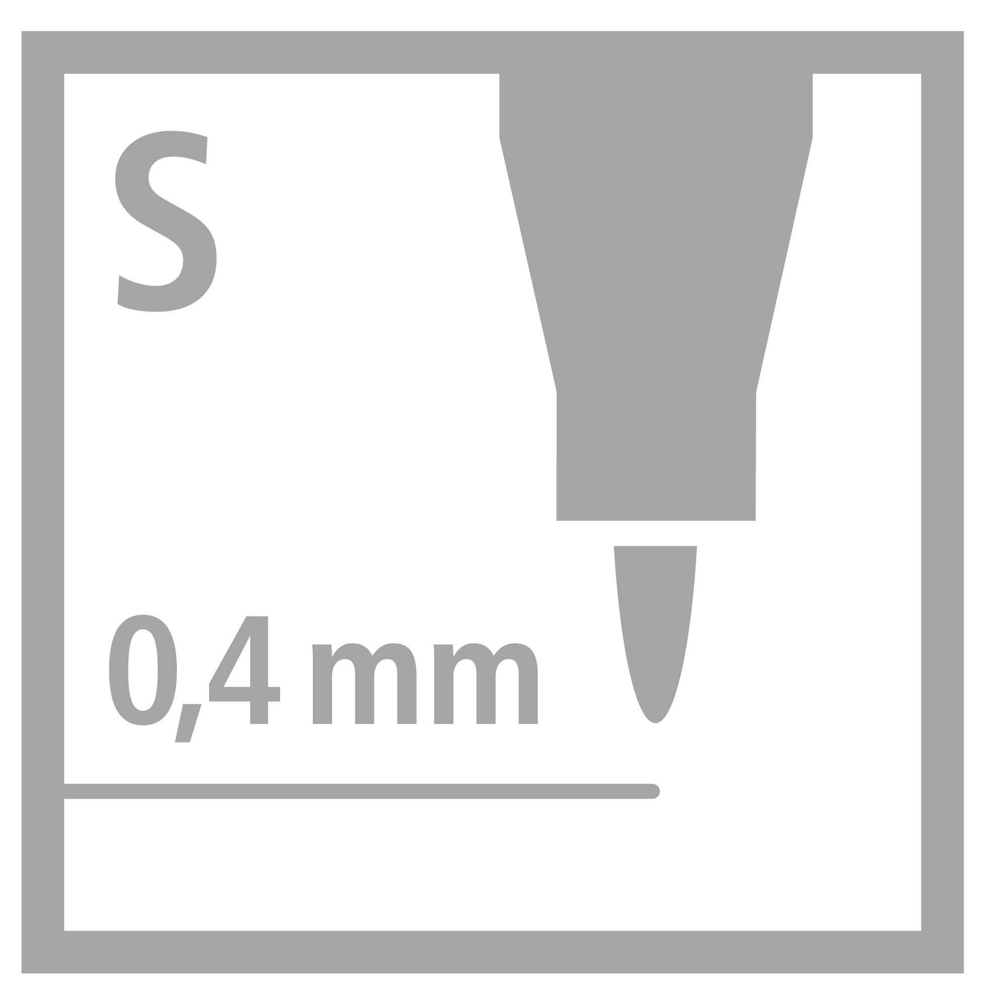 10 X Pennarello Indelebile Nero Stabilo Ohpen S Punta Fine 0,4mm Penna Marker-4
