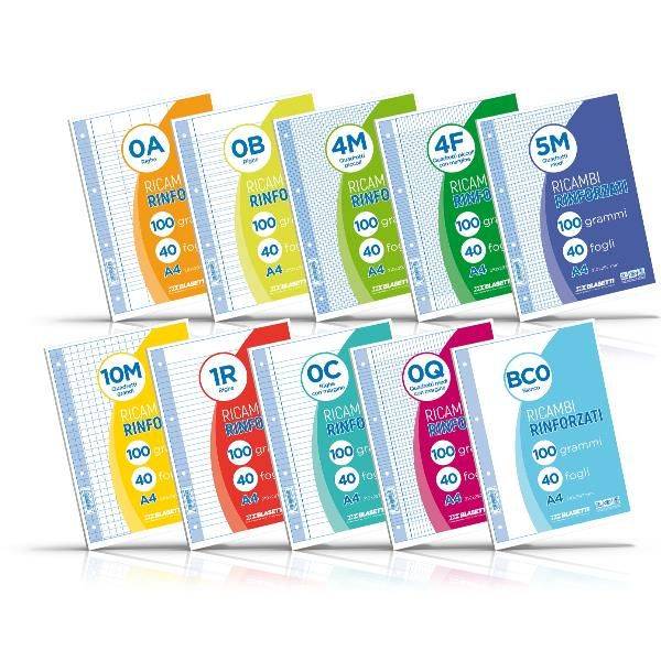 RICAMBI A4 QUADRI 5MM 40FF 100GR-0