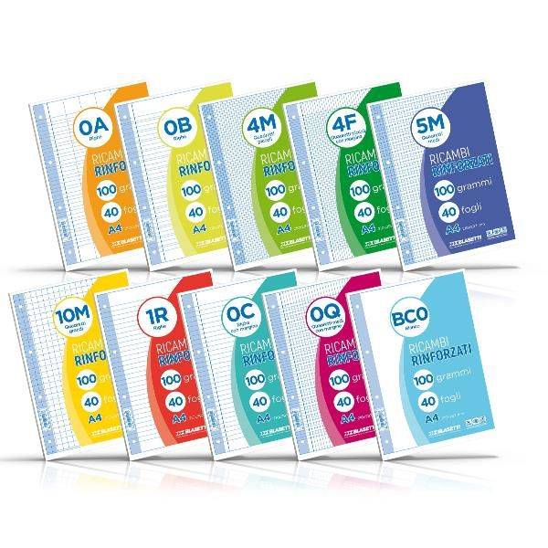 RICAMBI A4 RIGHE A 40FF 100GR-0