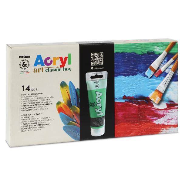 STARTERSET ACRYL 8X75+1CART+5PENNEL-1