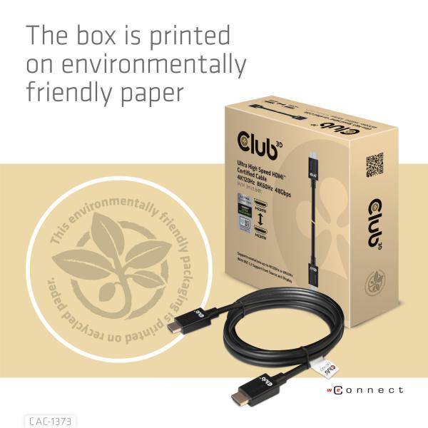 CLUB3D HDMI 2.1 MALE TO HDMI 2.1 MALE ULTRA HIGH SPEED 10K 120HZ 3M/ 9.84FT-2