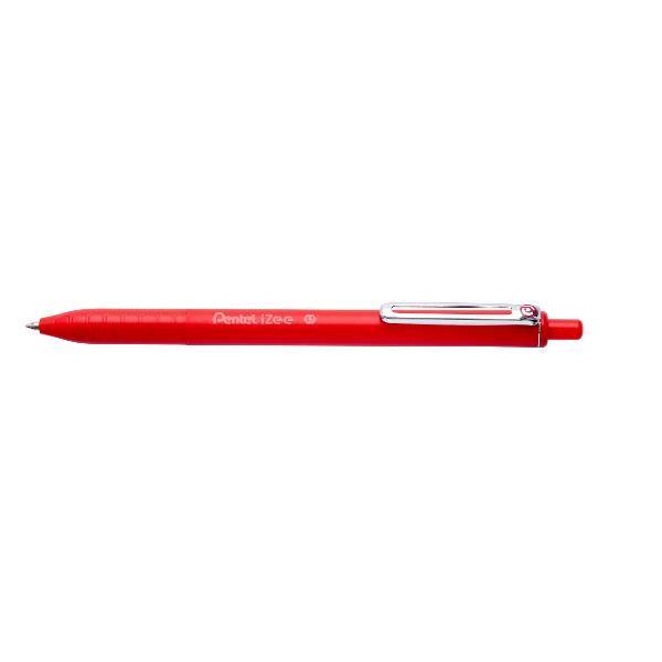Pentel BX467-B penna a sfera Rosso Penna a sfera retrattile a clip-1