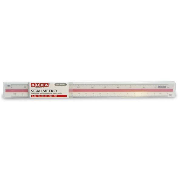 ARDA 110 righello Righello a scala 300 mm Plastica Rosso, Bianco 1 pz-3