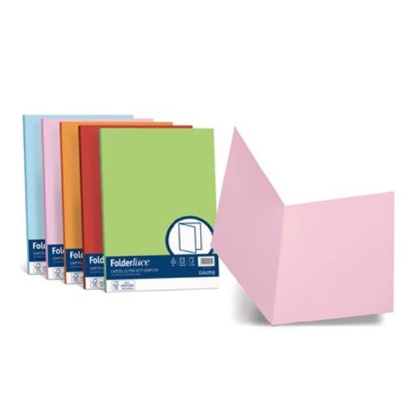 Cartellina in Cartoncino Simplex Luce&Acqua Favini - Semplice - 25x34 cm - 200 g - A50D664 (Verde Conf. 50)-2