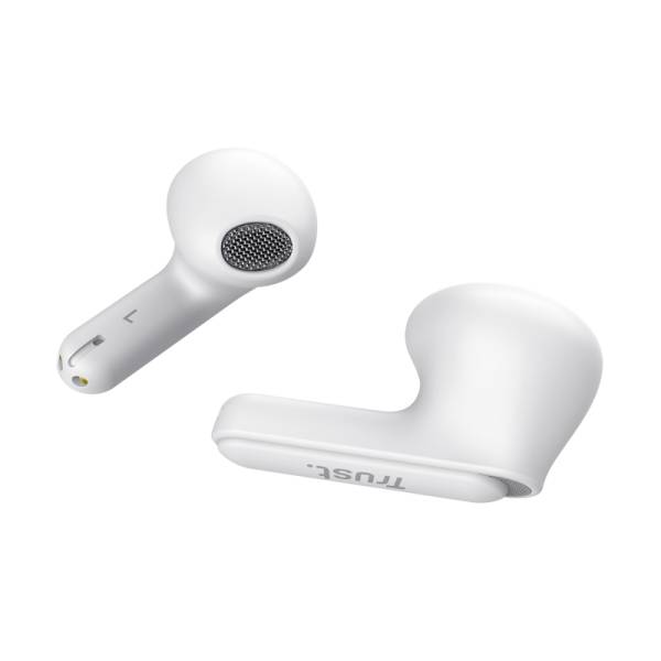 TRUST YAVI AURICOLARI BLUETOOTH WIRELESS CON 2 MICROFONI ENC CON CANCELLAZIONE DEL RUMORE CUSTODIA DI RICARICA BIANCO-1