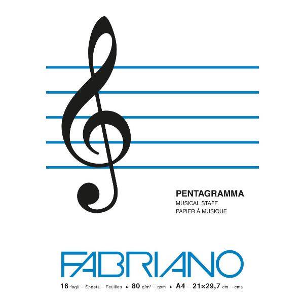 Fabriano ﻿Music Book quaderno per scrivere A4 16 fogli Bianco-2