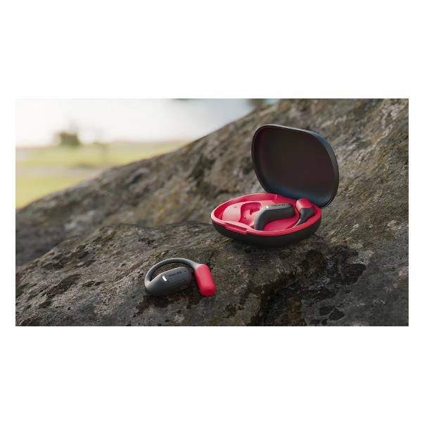 Philips 6000 series TAA6709BK/00 cuffia e auricolare True Wireless Stereo (TWS) A clip Sport Bluetooth Nero, Rosso-0