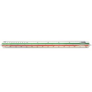 ARDA 111 righello Righello a scala 300 mm Plastica Verde, Rosso, Bianco 1 pz