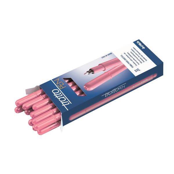 Tratto Pen penna tecnica Fine Rosa 12 pz-0