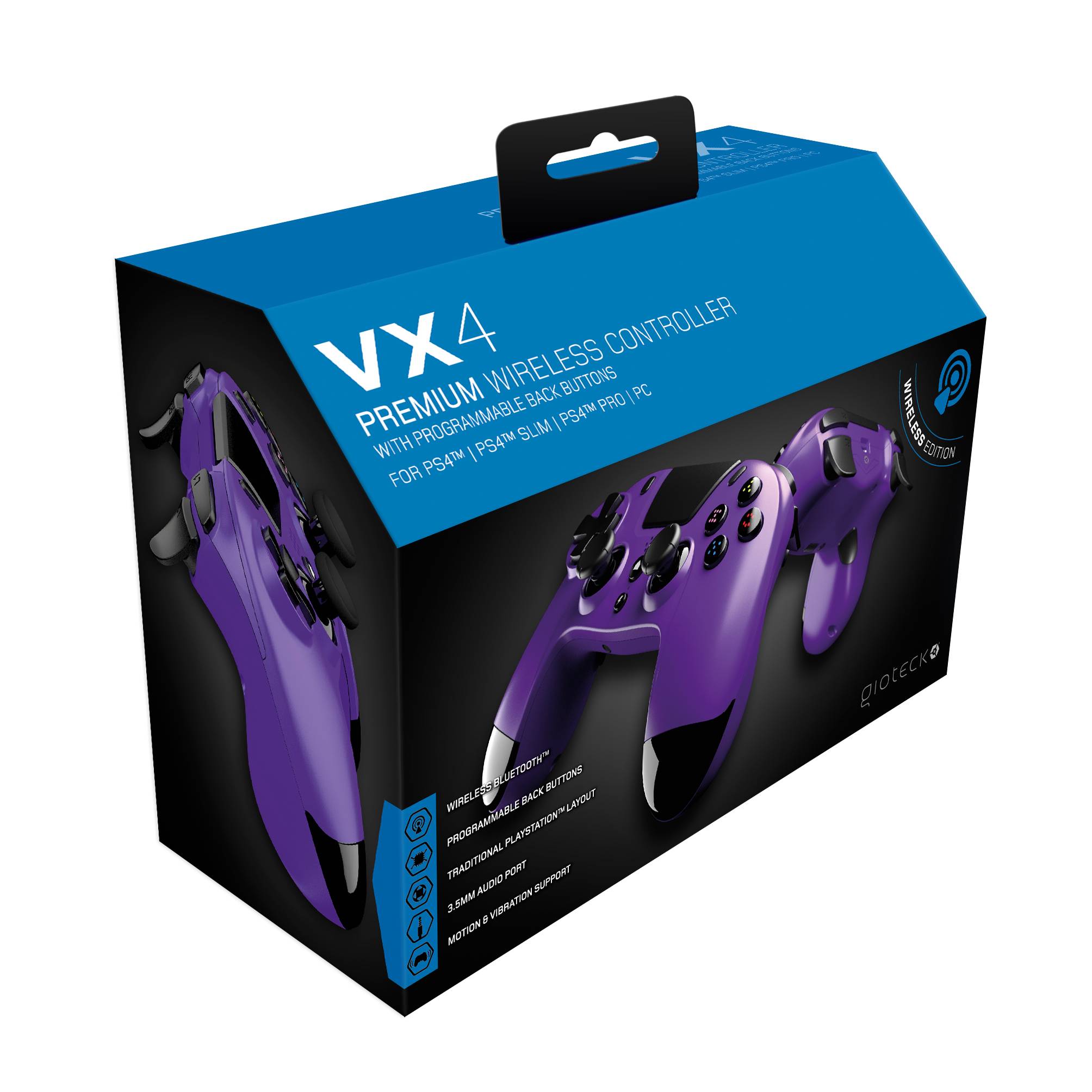 Gioteck VX-4 Nero Bluetooth Gamepad Analogico/Digitale PlayStation 4-2