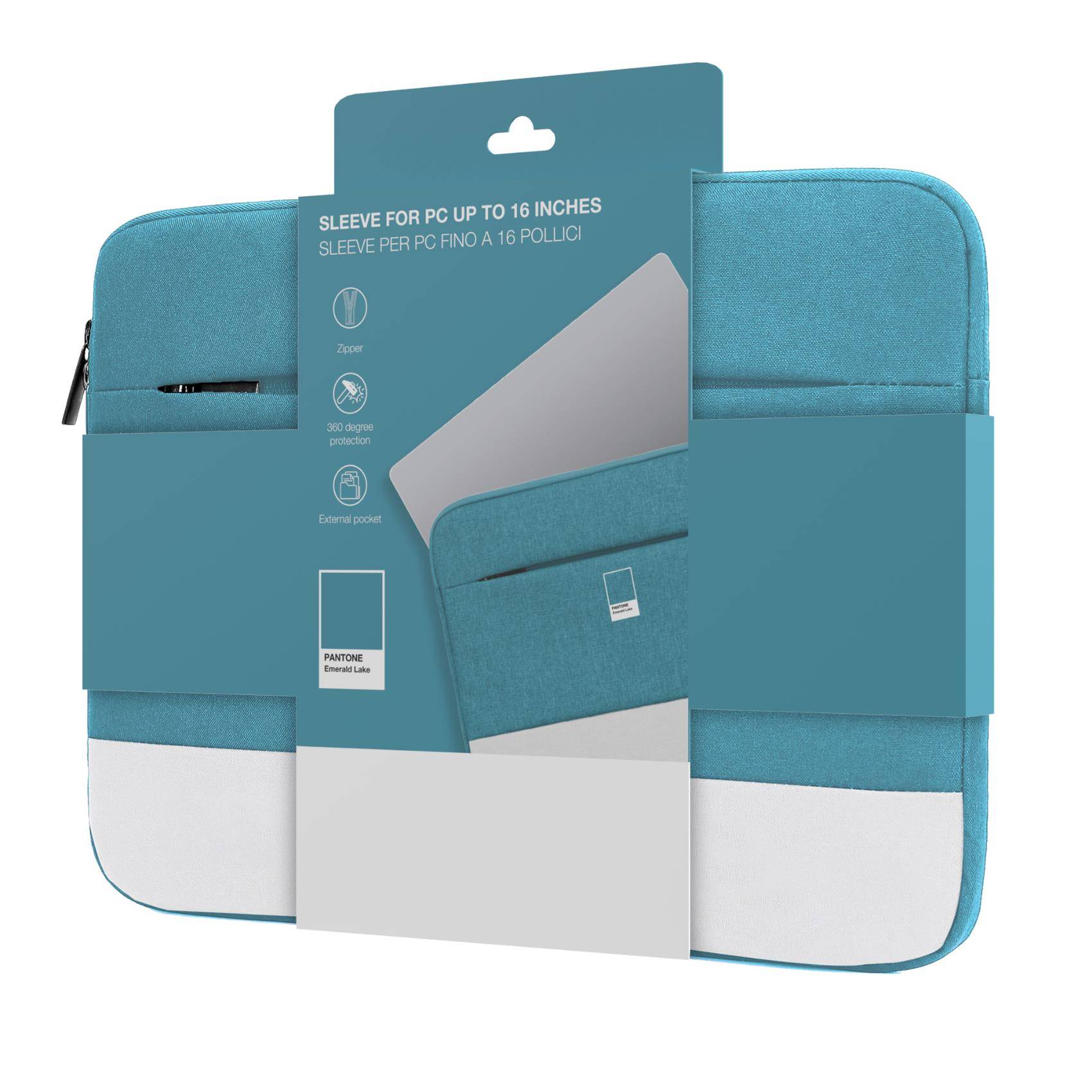Pantone PT-BPC001G1 borsa per laptop 40,6 cm (16") Custodia a tasca Blu-3