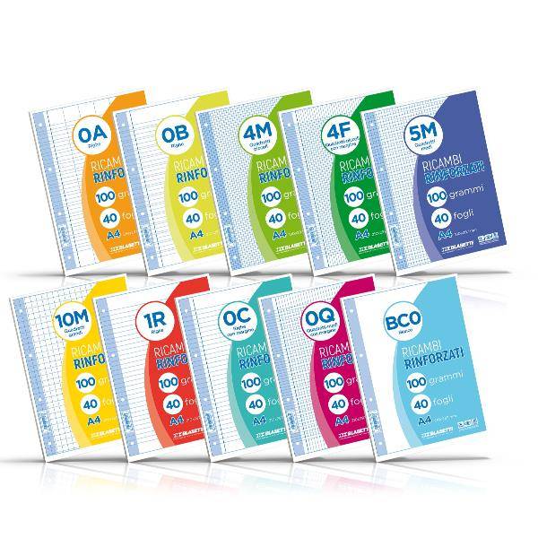 RICAMBI A4 RIGHE 10F 40FF 100GR-1
