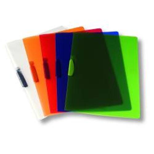 CARTELLINA CLIPPER TRASPARENT ROSSO-0