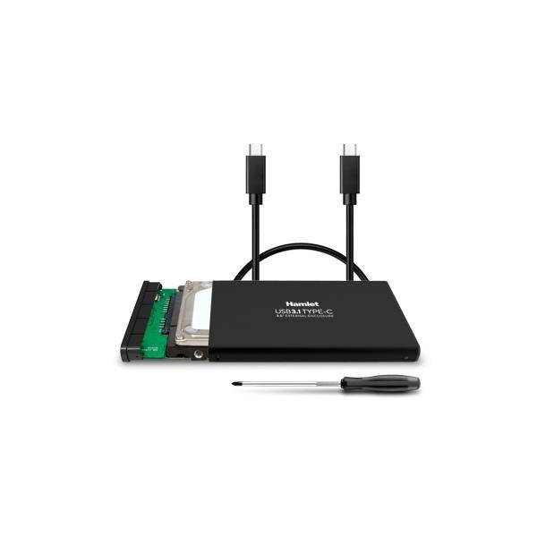 Hamlet Box esterno USB 3.1 Tyce-C per Hard Disk SATA 2,5 in alluminio-3