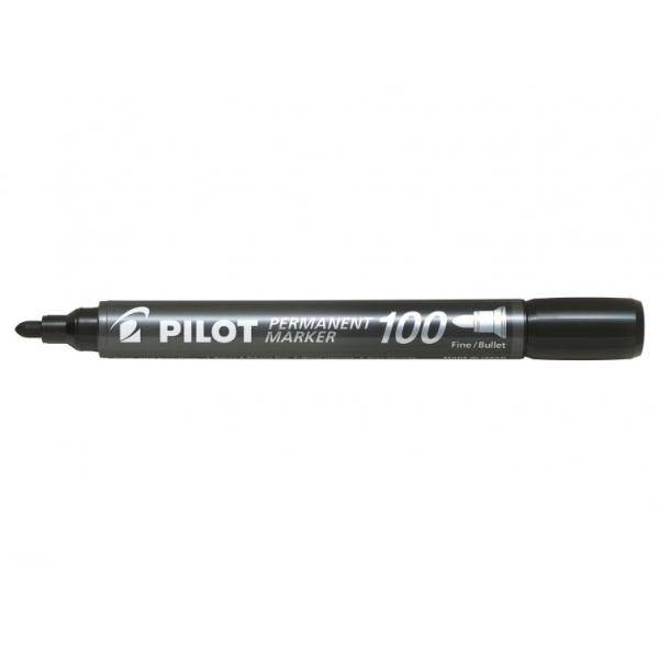 Pilot 100 marcatore permanente Tipo di punta Nero 20 pz-1