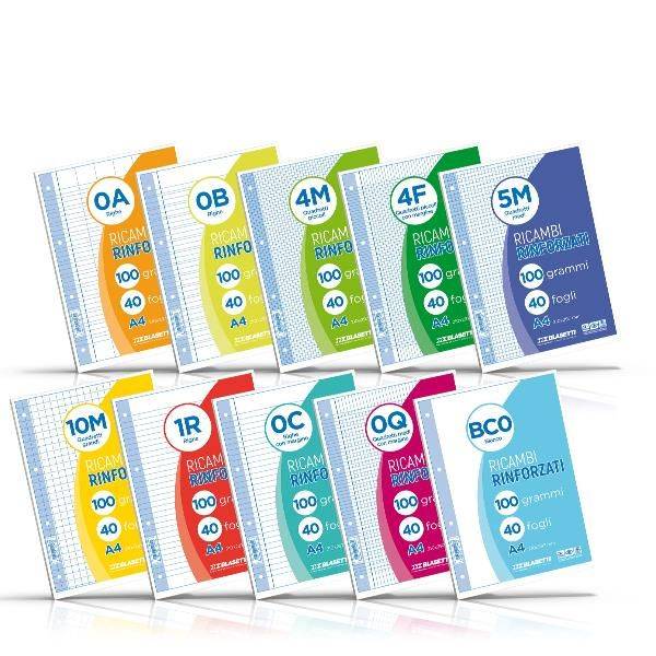 RICAMBI A4 QUADRI Q 40FF 100GR-0