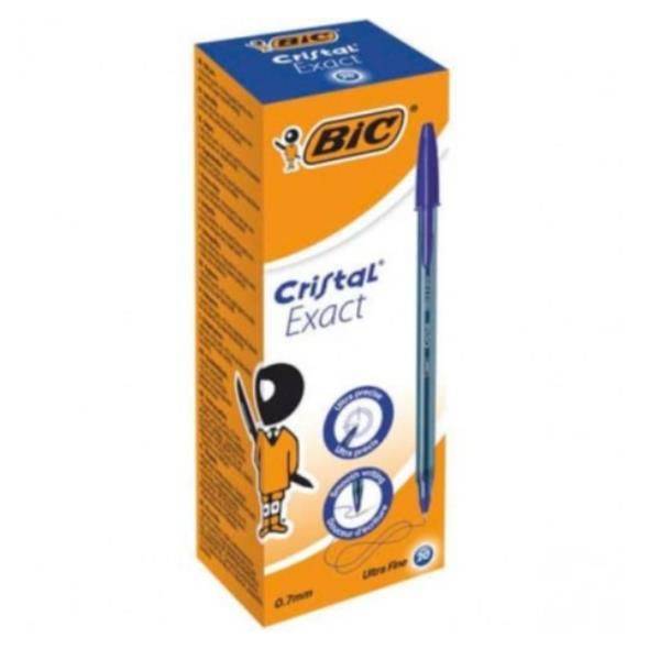 BIC Cristal Exact Blu Penna a sfera Ultra sottile 20 pz-0