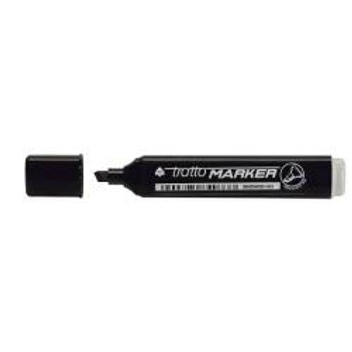 Tratto Marker marcatore permanente Punta smussata Nero 12 pz-0
