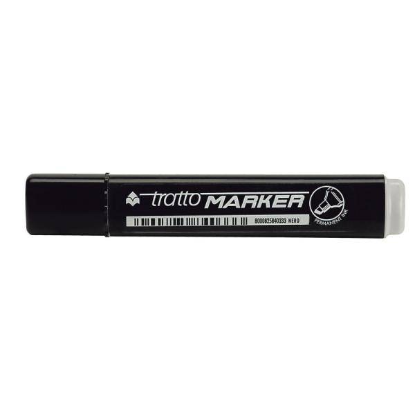 Tratto Marker marcatore permanente Punta smussata Nero 12 pz-2
